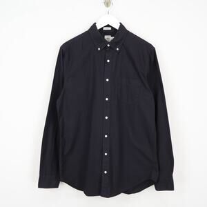 J.Crew Men's Classic Broken-in Organic Cotton Oxford Black Shirt Medium T NWOT